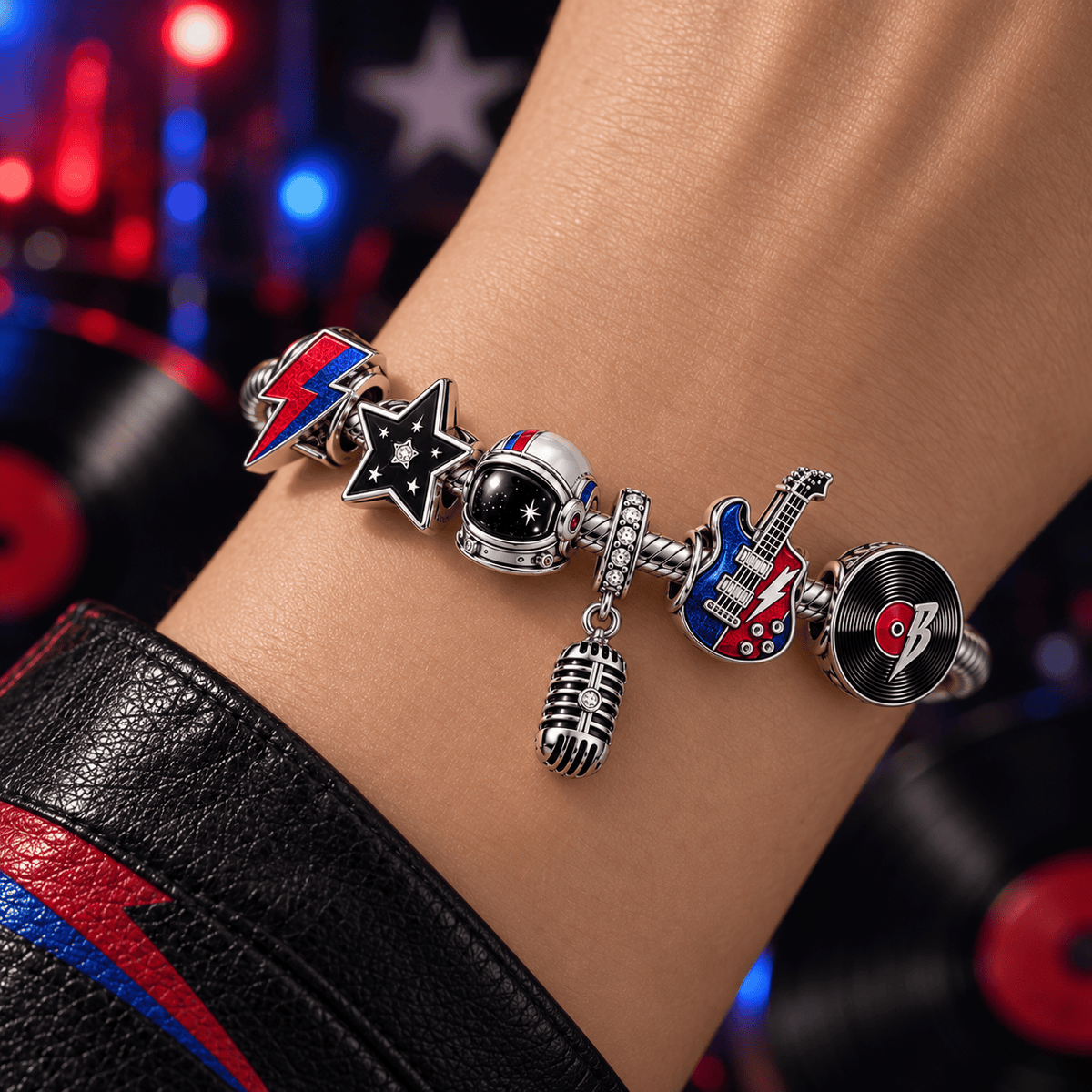 DVB Silver Charm Bracelet Set PTT