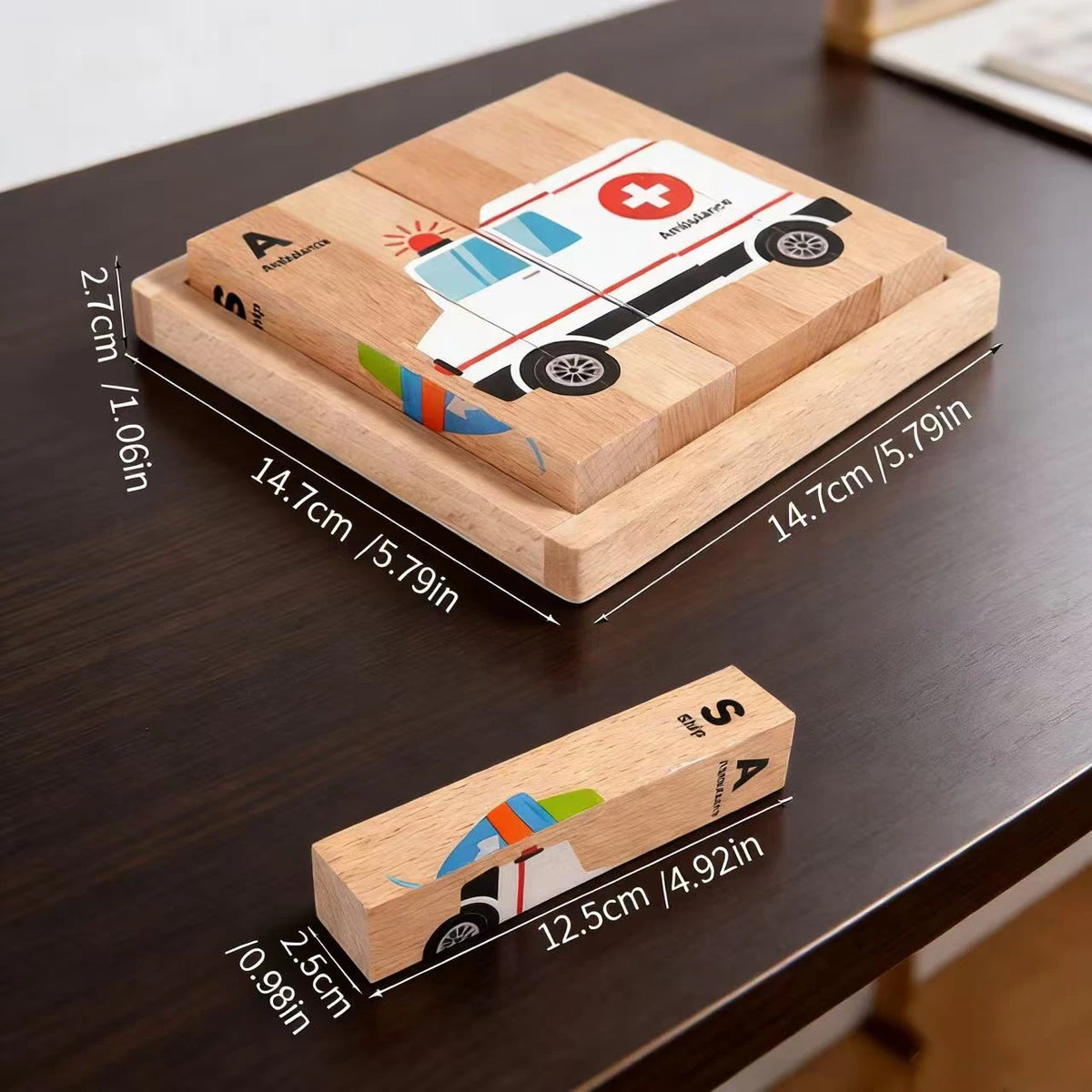 Wooden Puzzle Toy for Kids Jigsaw Forest Animal Dinosaur Traffic Educational Toddler Learning Playtime Birthday Gift Boy Girl